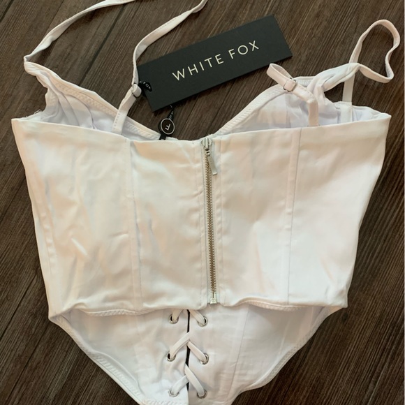 White Fox Boutique white corset top (bustier) - Picture 3 of 4